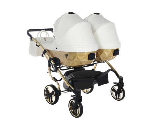 Junama Mirror Satin Duo 06 White Gold Dvīņu rati 3in1