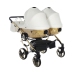 Junama Mirror Satin Duo 06 White Gold Dvīņu rati 3in1