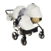 Junama Mirror Satin Duo 06 White Gold Dvīņu rati 3in1
