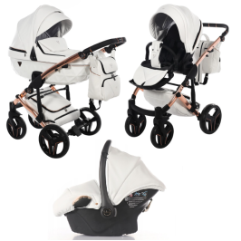 Junama S-Class 01 White Bērnu rati 3in1