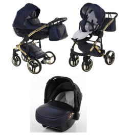 Junama Saphire Col.01 Navy Blue Bērnu rati 3in1
