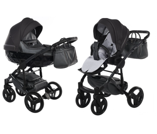 Junama Saphire Col.02 Black Bērnu rati 2in1