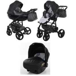 Junama Saphire Col.02 Black Bērnu rati 3in1