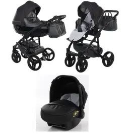 Junama Saphire Col.02 Black Bērnu rati 3in1
