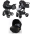 Junama Saphire Col.02 Black Bērnu rati 3in1