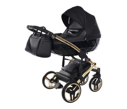 Junama Saphire Col.03 Black gold Детская коляска 2 в 1