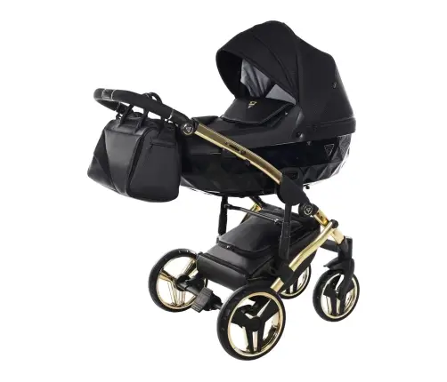 Junama Saphire Col.03 Black gold Детская коляска 3 в 1