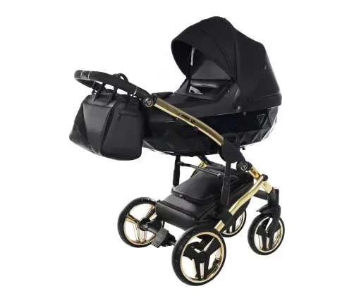 Junama Saphire Col.03 Black gold Детская коляска 3 в 1