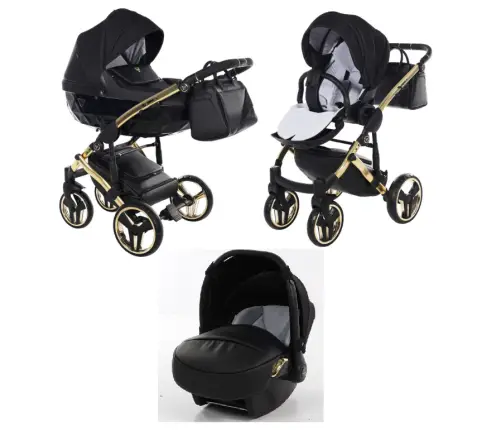 Junama Saphire Col.03 Black gold Детская коляска 3 в 1
