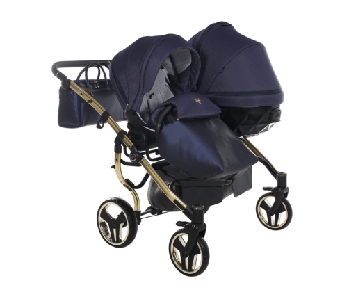 Junama Saphire Duo 01 Navy Blue Dvīņu rati 2in1