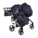 Junama Saphire Duo 01 Navy Blue Dvīņu rati 2in1