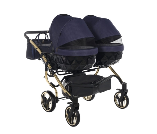 Junama Saphire Duo 01 Navy Blue Dvīņu rati 2in1