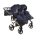 Junama Saphire Duo 01 Navy Blue Dvīņu rati 2in1