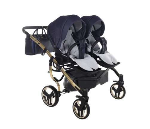 Junama Saphire Duo 01 Navy Blue Dvīņu rati 2in1