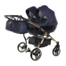 Junama Saphire Duo 01 Navy Blue Dvīņu rati 3in1