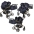 Junama Saphire Duo 01 Navy Blue Dvīņu rati 3in1