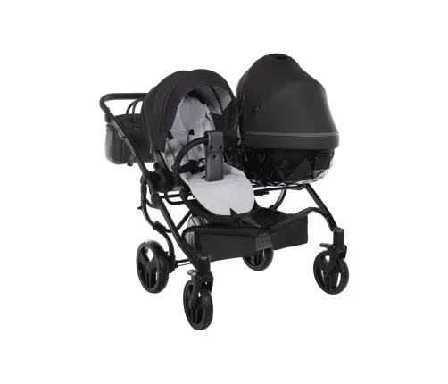 Junama Saphire Duo 02 Black Dvīņu rati 2in1