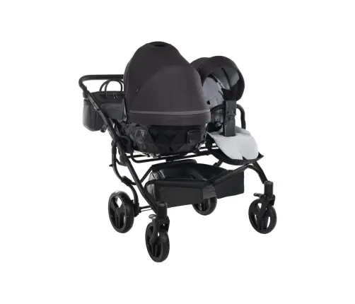 Junama Saphire Duo 02 Black Dvīņu rati 2in1