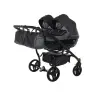 Junama Saphire Duo 02 Black Dvīņu rati 2in1