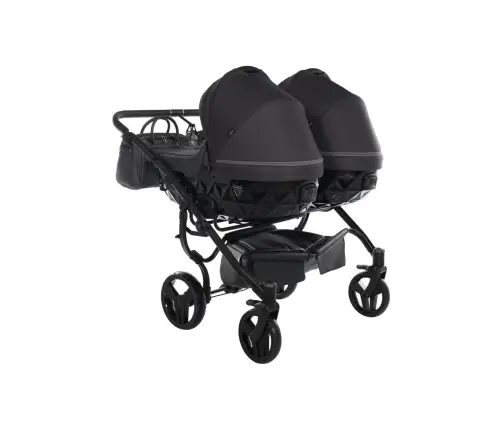 Junama Saphire Duo 02 Black Dvīņu rati 2in1