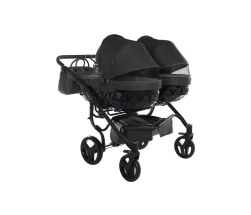 Junama Saphire Duo 02 Black Dvīņu rati 2in1