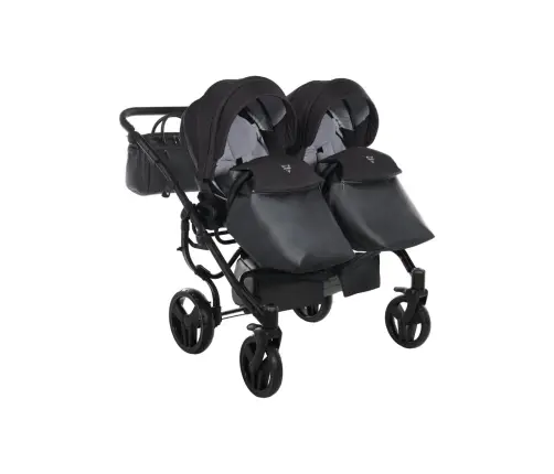 Junama Saphire Duo 02 Black Dvīņu rati 2in1