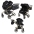 Junama Saphire Duo 03 Black Dvīņu rati 3in1