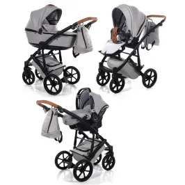 Junama Space 01 Grey Bērnu rati 3in1