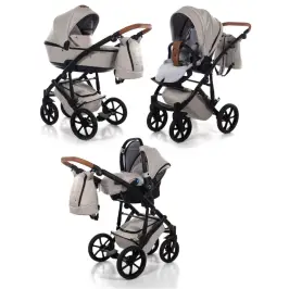 Junama Space 02 Cream Bērnu rati 3in1 Junama Space 02 Cream Bērnu rati 3in1