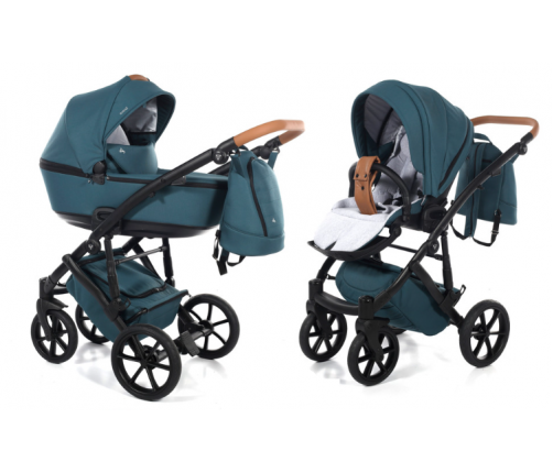 Junama Space 03 Teal Bērnu rati 2in1