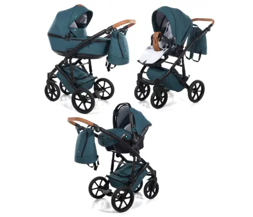 Junama Space 03 Teal Bērnu rati 3in1