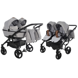 Junama Space Duo 01 Grey Dvīņu rati 2in1