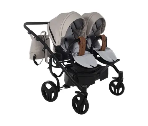 Junama Space Duo 02 Beige Dvīņu rati 2in1