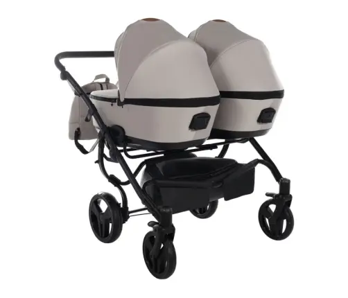 Junama Space Duo 02 Beige Dvīņu rati 2in1