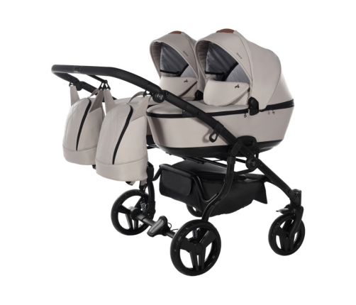Junama Space Duo 02 Beige Dvīņu rati 2in1