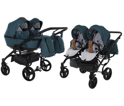 Junama Space Duo 03 Blue Dvīņu rati 2in1
