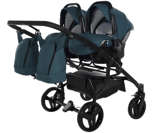 Junama Space Duo 03 Blue Dvīņu rati 3in1