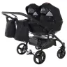 Junama Space Duo 04 Black Dvīņu rati 2in1