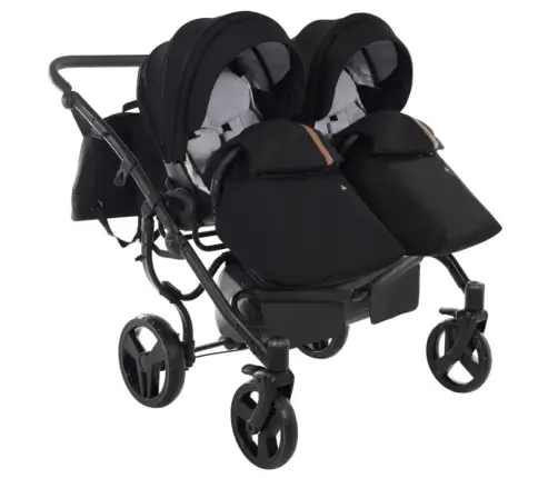Junama Space Duo 04 Black Dvīņu rati 2in1