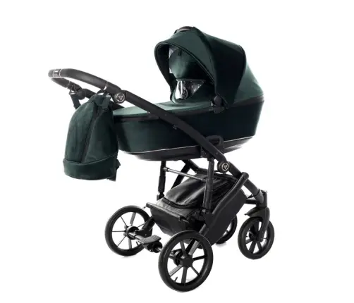 Junama Space Velur 01 Green Bērnu rati 2in1