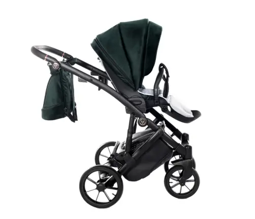 Junama Space Velur 01 Green Bērnu rati 2in1