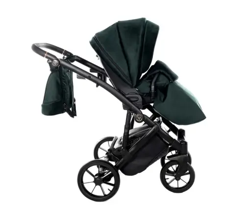 Junama Space Velur 01 Green Bērnu rati 2in1