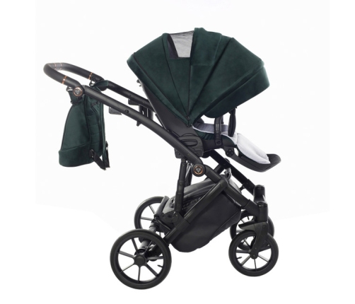 Junama Space Velur 01 Green Bērnu rati 2in1