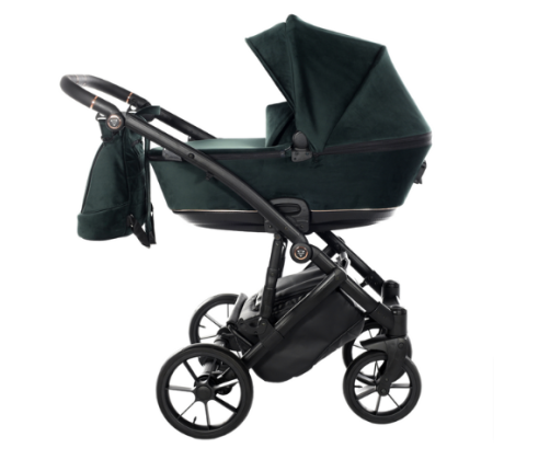 Junama Space Velur 01 Green Bērnu rati 3in1