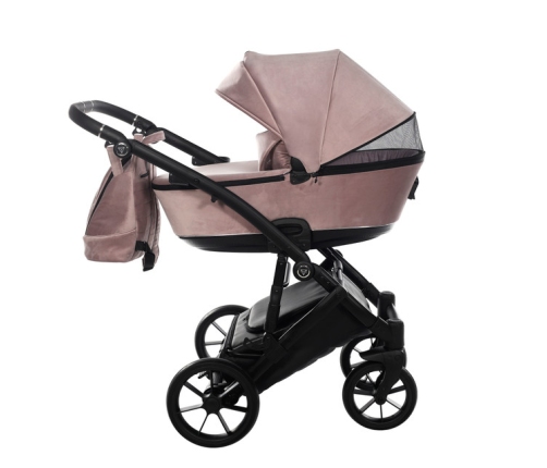 Junama Space Velur 02 Pink Bērnu rati 3in1