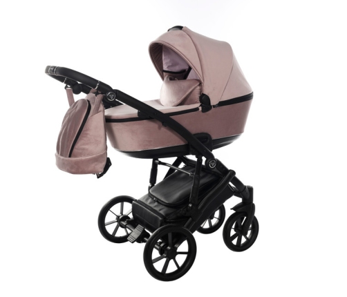 Junama Space Velur 02 Pink Bērnu rati 3in1