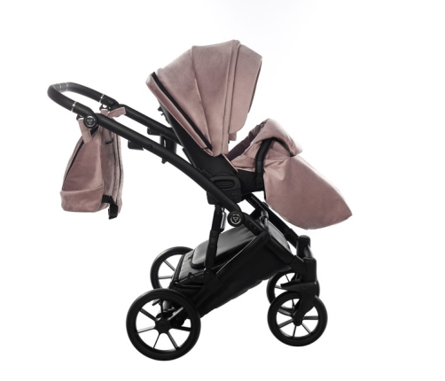 Junama Space Velur 02 Pink Bērnu rati 3in1