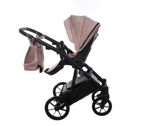 Junama Space Velur 02 Pink Bērnu rati 3in1