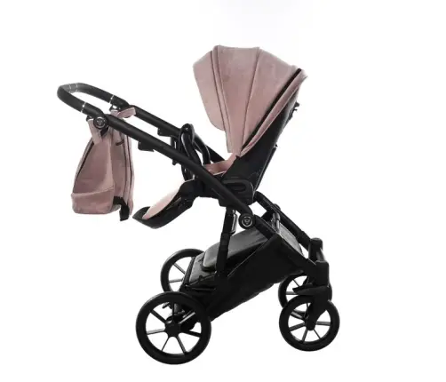 Junama Space Velur 03 Black Bērnu rati 2in1