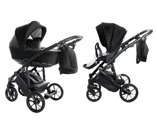 Junama Space Velur 03 Black Bērnu rati 2in1